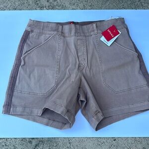 SPANX STRETCH 6” TWILL SHORTS Mauve Pull on Size Large NWT